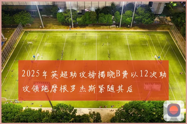 2025年英超助攻榜揭晓B费以12次助攻领跑摩根罗杰斯紧随其后